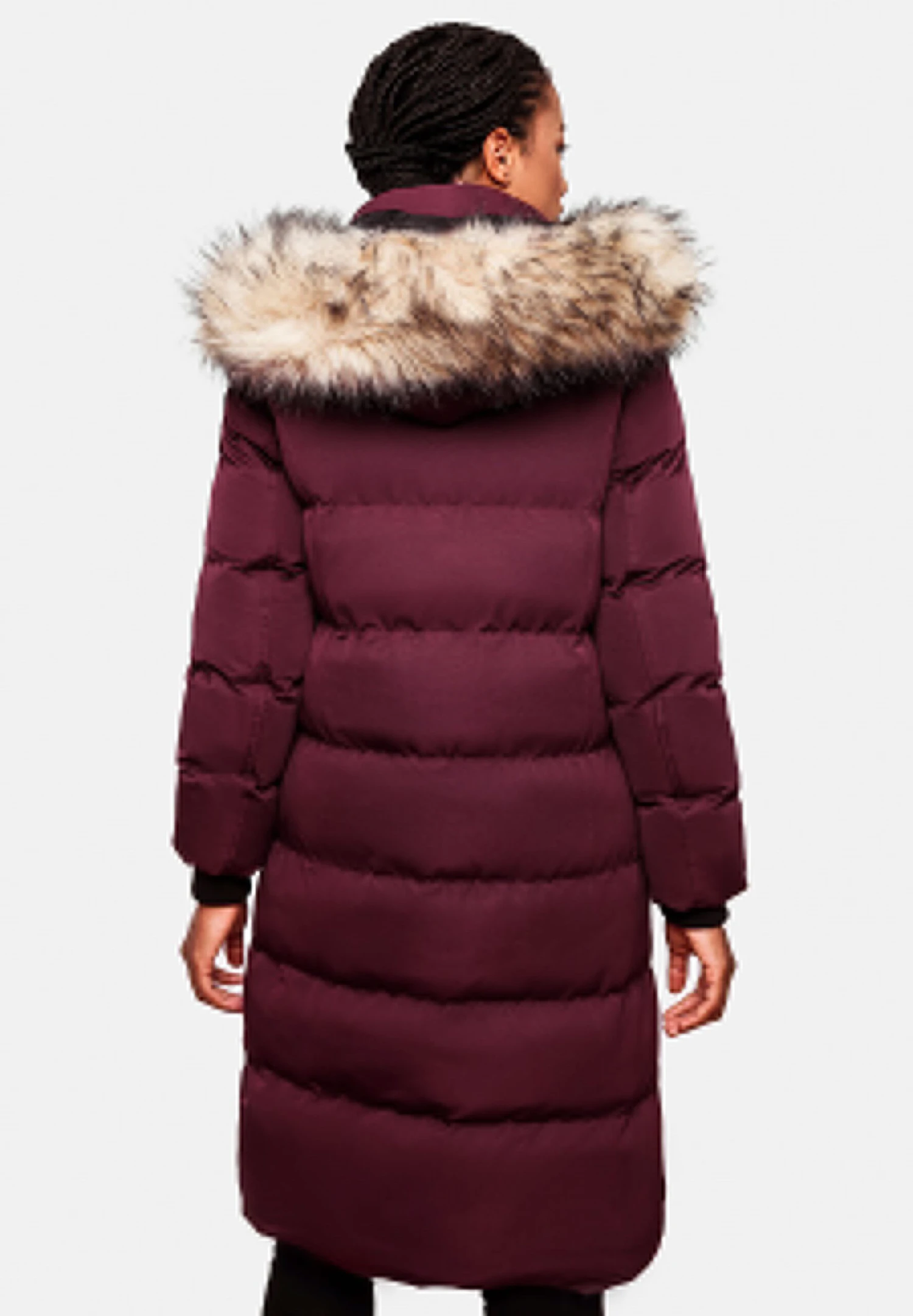 Marikoo Abrigo De Invierno - Dark Red Melange 2 Marikoo Abrigo De Invierno - Dark Red Melange - Imagen 2