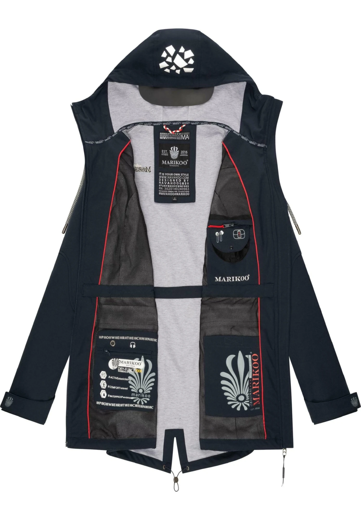 Marikoo Ulissaa - Impermeable - Dark Blue 8 Marikoo Ulissaa - Impermeable - Dark Blue - Imagen 8