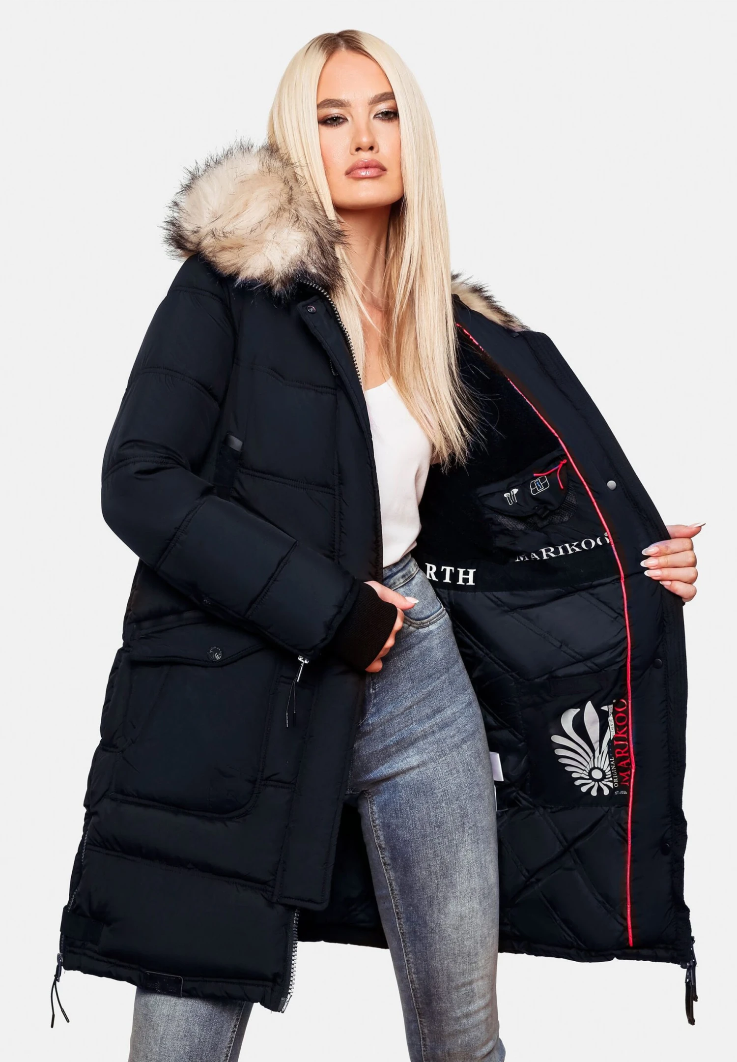 Marikoo Chaskaa - Abrigo De Invierno - Dark Blue 4 Marikoo Chaskaa - Abrigo De Invierno - Dark Blue - Imagen 4