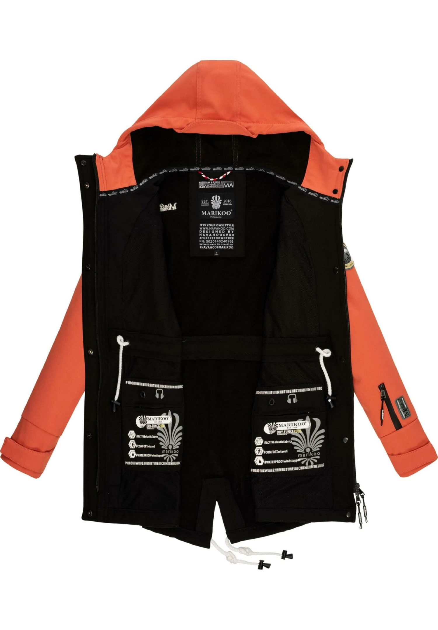 Marikoo Zimtzicke - Parka - Black Coral 4 Marikoo Zimtzicke - Parka - Black Coral - Imagen 4