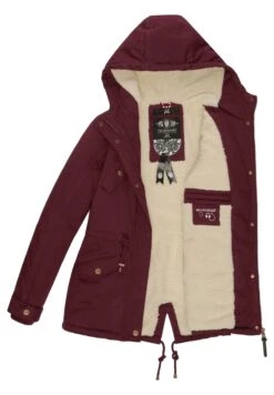 Marikoo Manolya - Abrigo De Invierno - Dark Red Melange -Marikoo Ventas c8d542d1de0549acb15c9a07f00b42b2