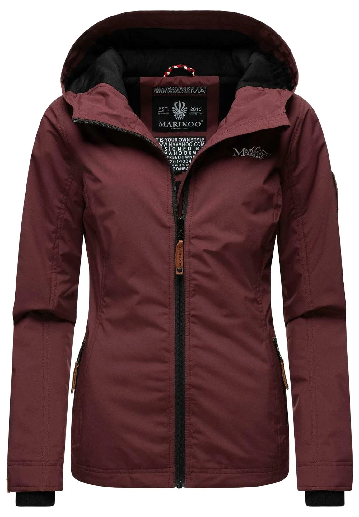 Marikoo Brombeere - Chaqueta Outdoor - Dark Red Melange 1 Marikoo Brombeere - Chaqueta Outdoor - Dark Red Melange